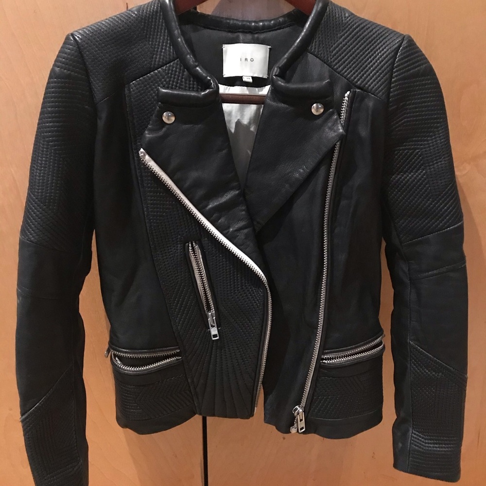 IRO Black Leather Jacket